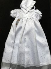 Kinder Christening Gown & Bonnet Long White 6-12 mths
